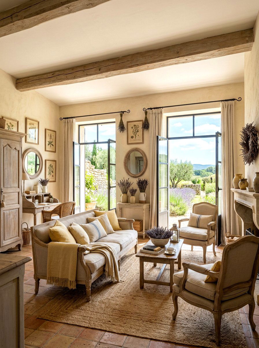 Provence Living Room - 30 European villa living room ideas