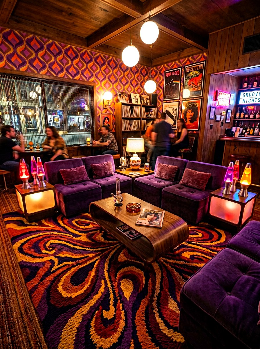 Psychedelic 70s Lounge - 30 retro home decor ideas