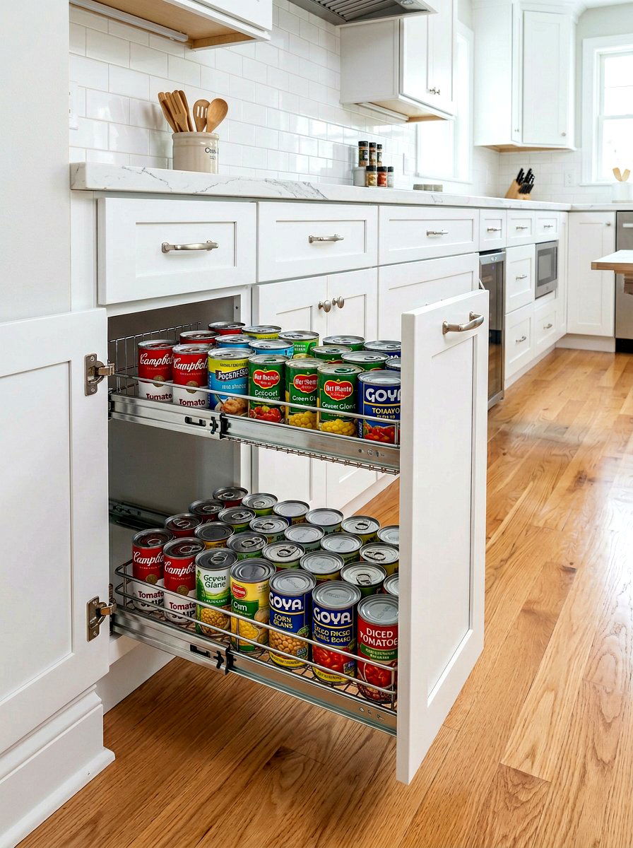Pull Out Basket Drawer - 30 basket pantry organization ideas
