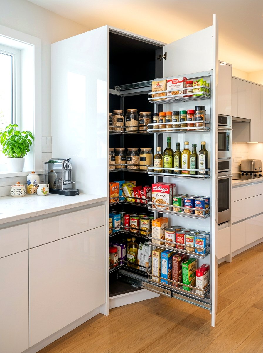 Pull Out Corner Pantry - 30 corner pantry ideas