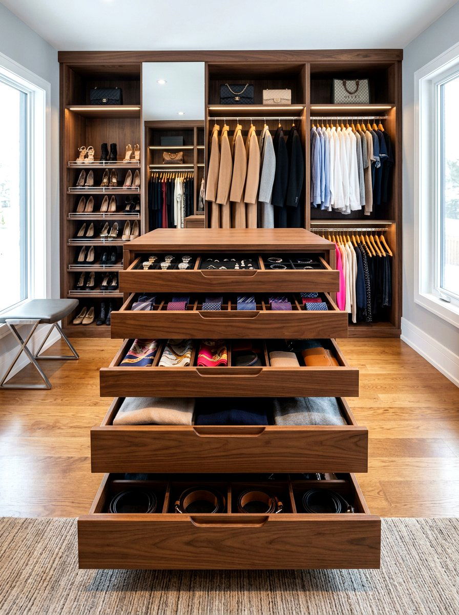 Pull Out Drawer - 30 entry closet organization ideas