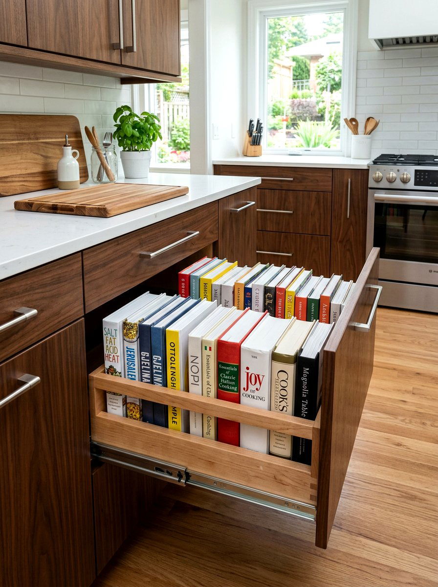 Pull Out Drawer - 30 physical cookbook kitchen ideas