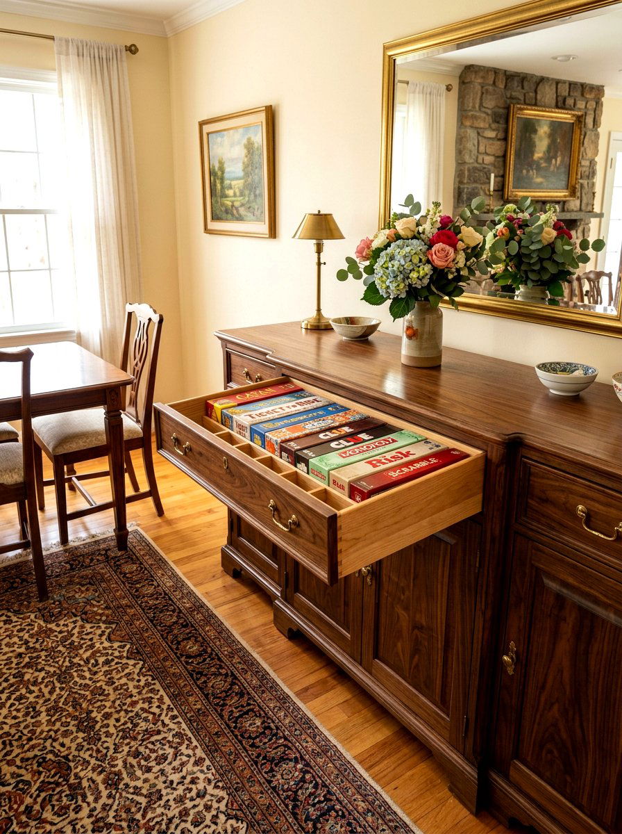 Pull Out Drawer Dividers - 30 board game storage ideas