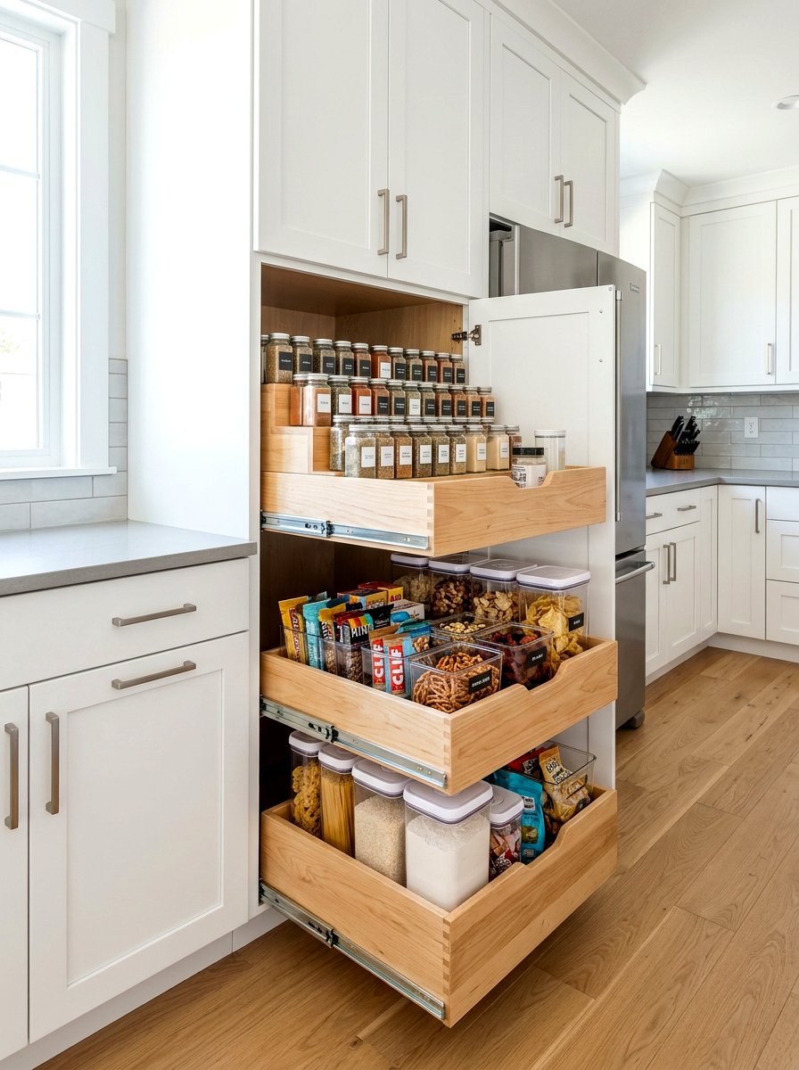 Pull Out Drawers - 30 scullery pantry ideas