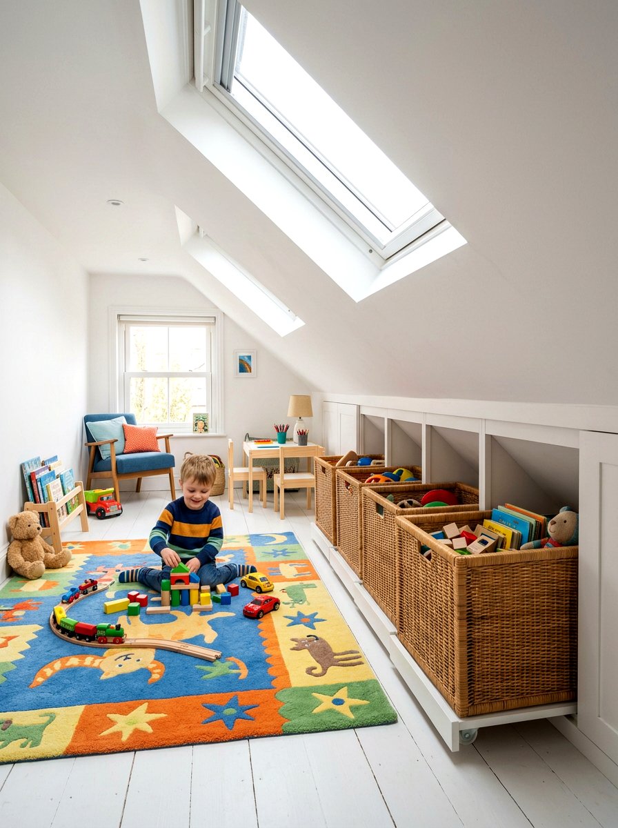 Pull Out Eaves Bins - 30 eaves storage ideas