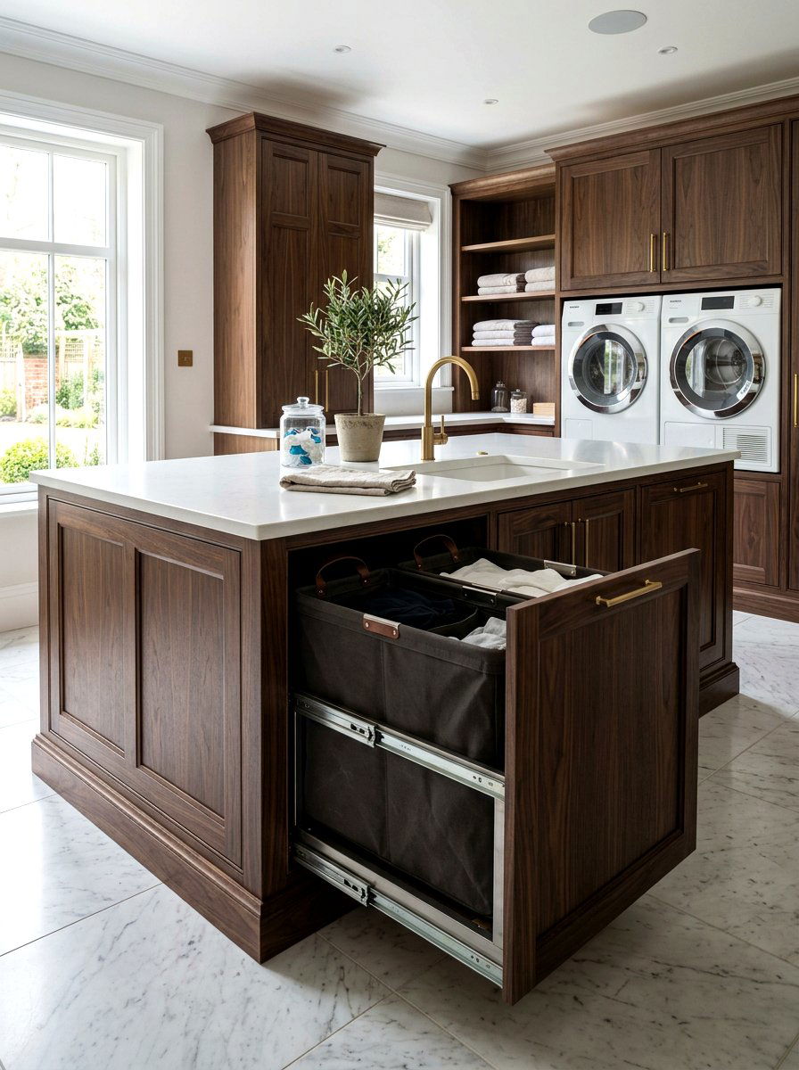 Pull Out Hamper - 30 laundry room organization ideas