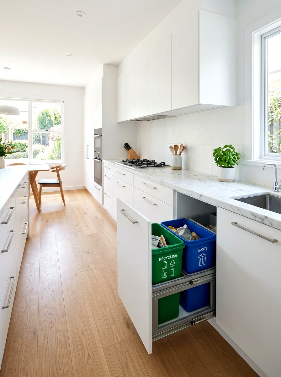 Pull Out Kitchen Cabinet Recycling - 30 hidden recycling bin ideas