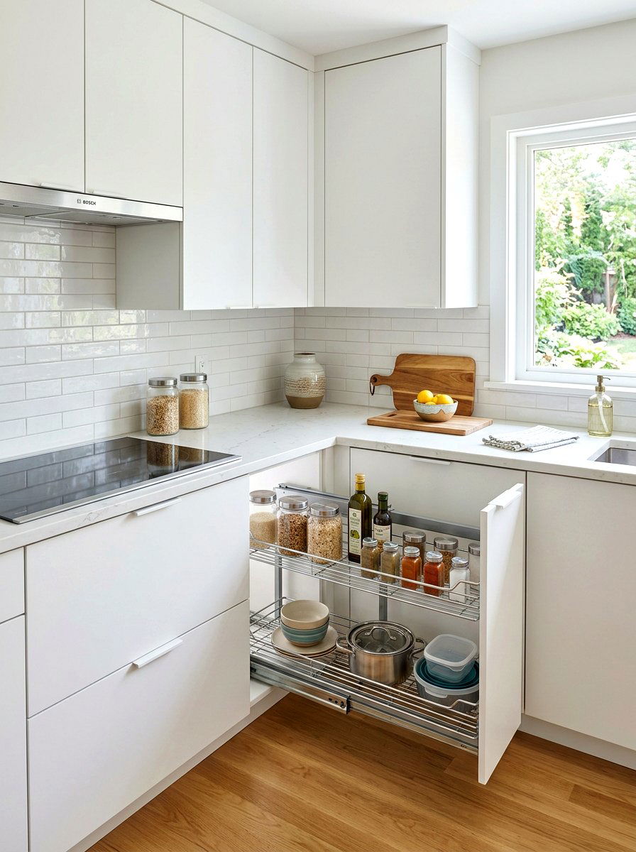 Pull Out Kitchen Corner Shelves - 30 blind corner cabinet ideas