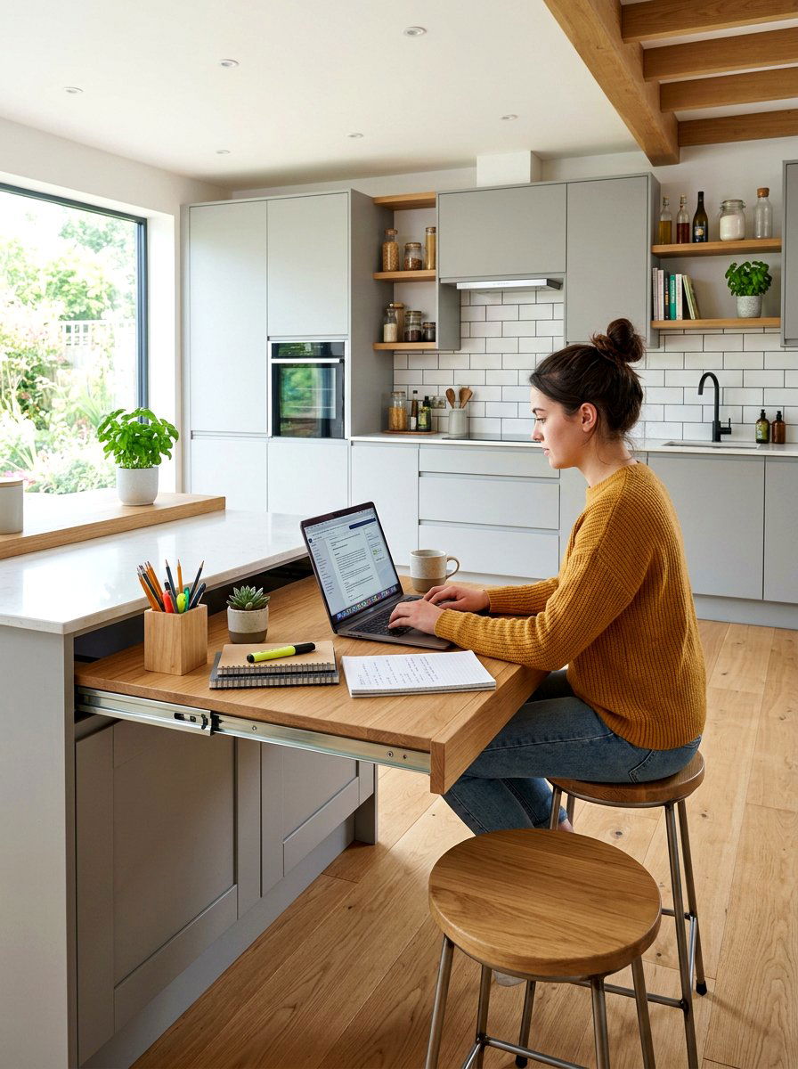 Pull Out Kitchen Desk - 30 homework station kitchen ideas