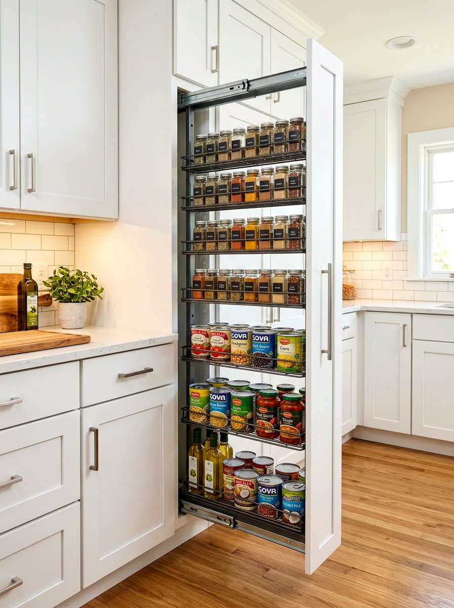 Pull Out Kitchen Pantry - 30 tiny galley kitchen ideas