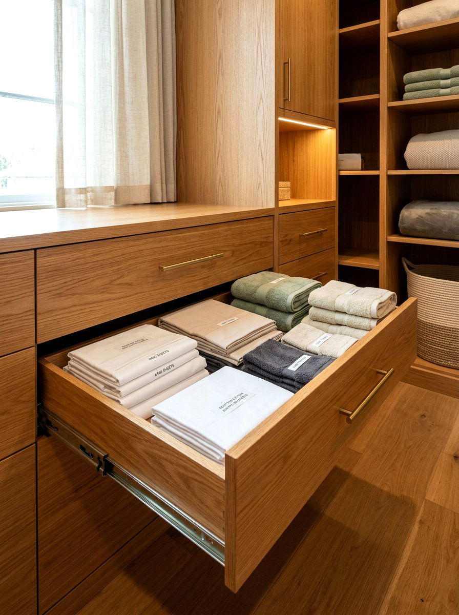 Pull Out Linen Drawer - 30 linen closet ideas