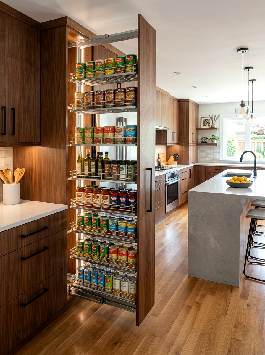 Pull Out Pantry - 30 reusable storage ideas