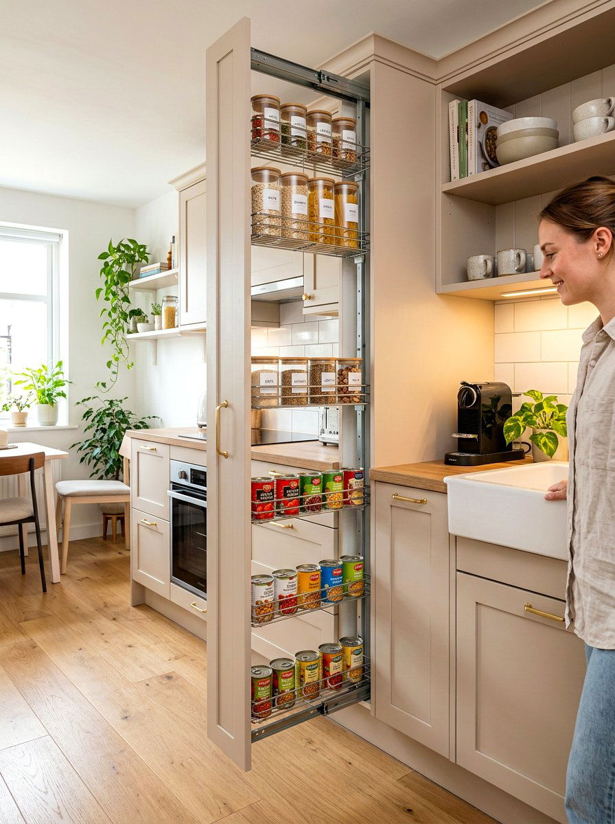 Pull Out Pantry Kitchenette - 30 studio kitchenette ideas