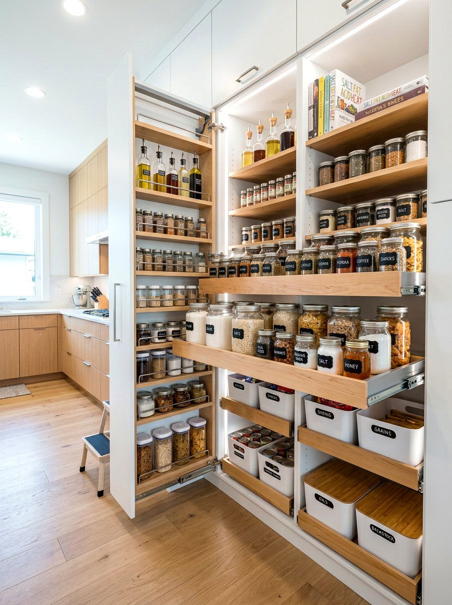 Pull Out Pantry Shelving - 30 kitchen shelfie ideas