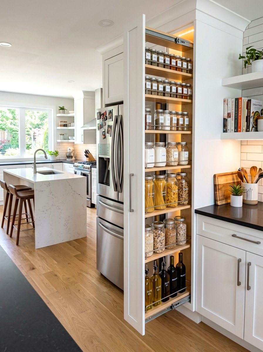 Pull Out Pantry - 30 hidden storage furniture ideas