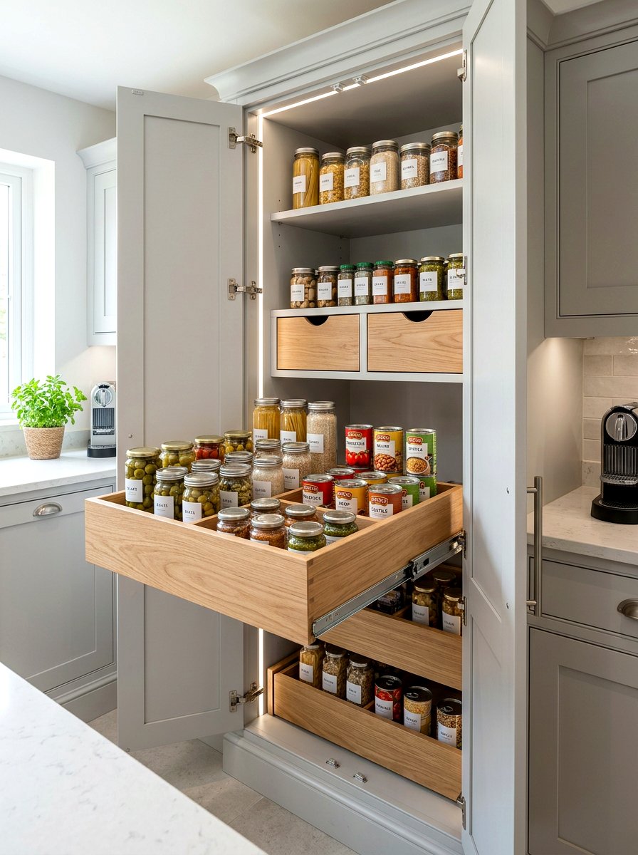 Pull Out Shelf - 30 refill station pantry ideas