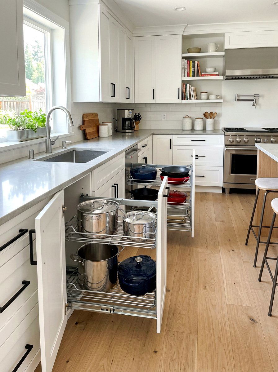 Pull Out Shelves - 30 budget kitchen ideas