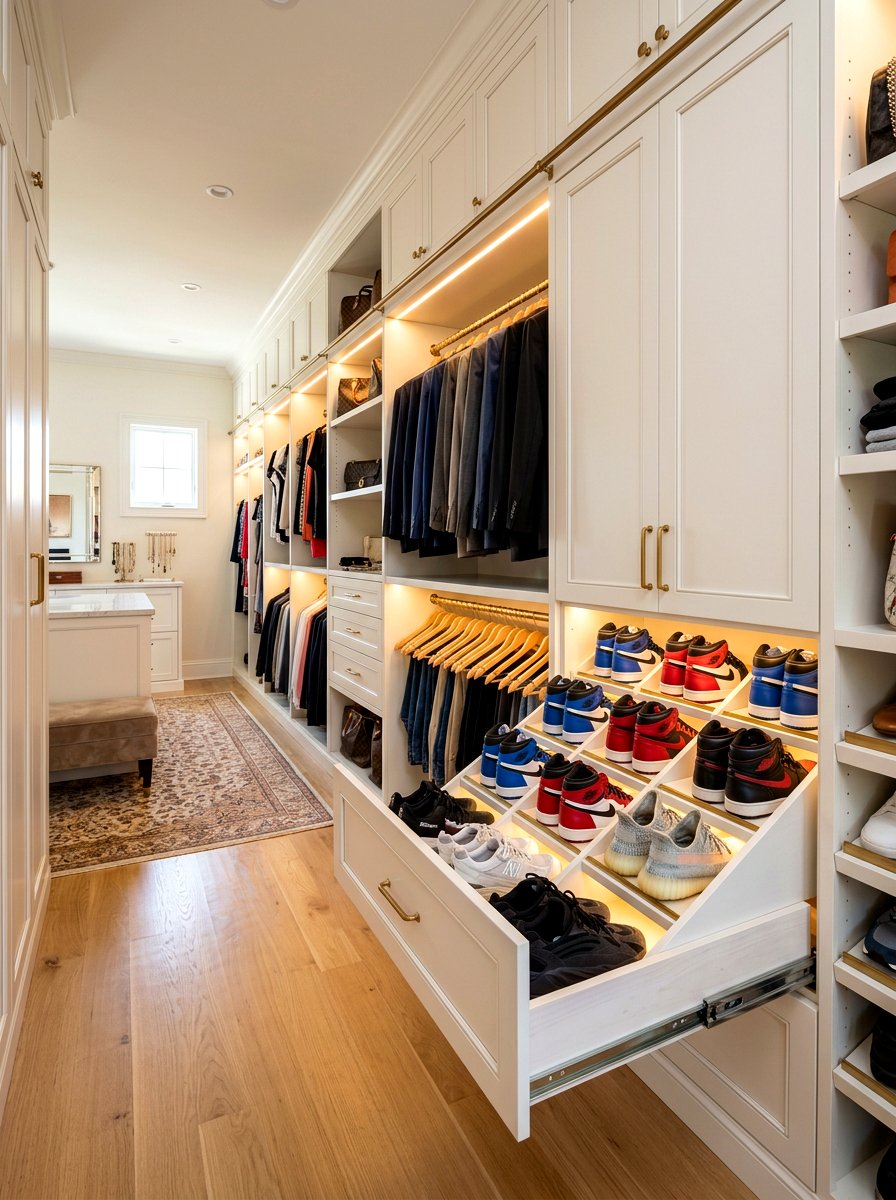 Pull Out Shoe Drawer - 30 hidden shoe cabinet ideas