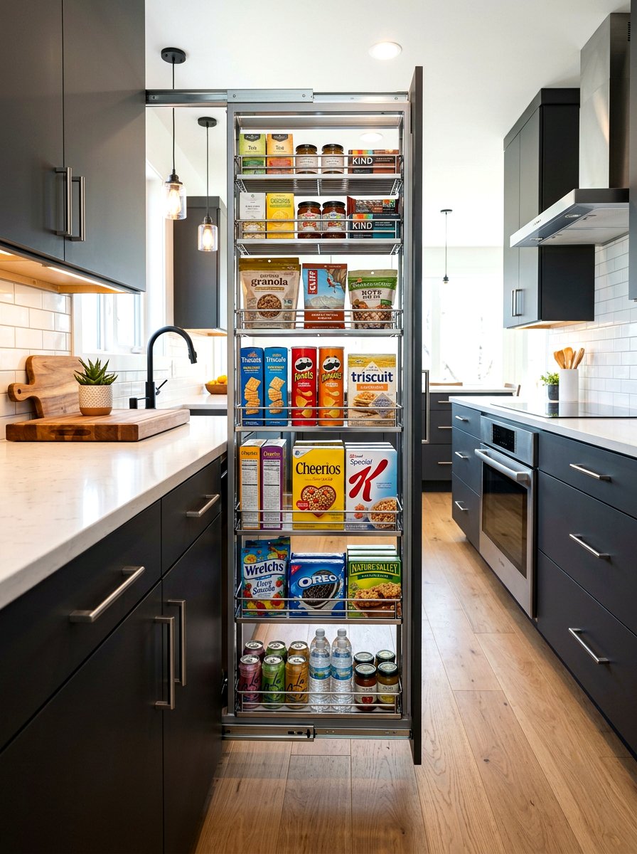 Pull Out Snack Pantry - 30 snack station ideas