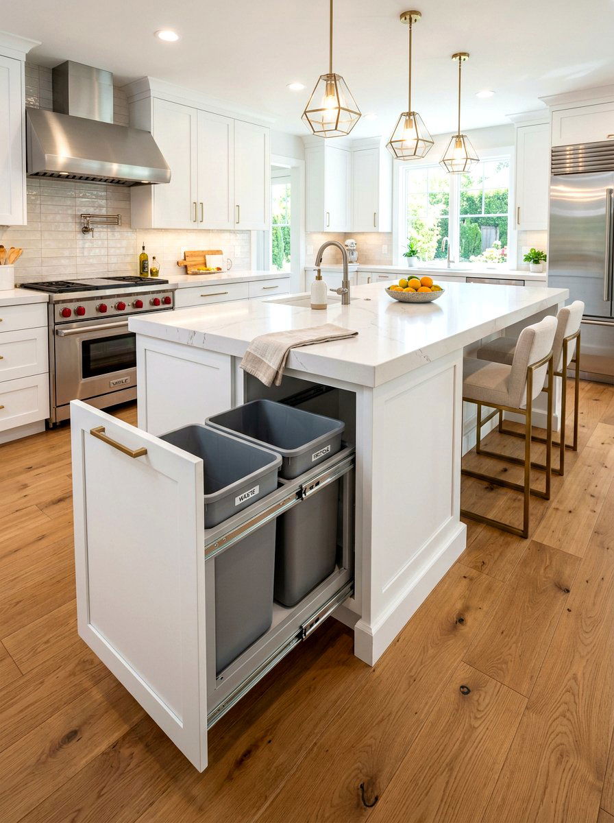 Pull Out Trash Can - 30 kitchen organization ideas