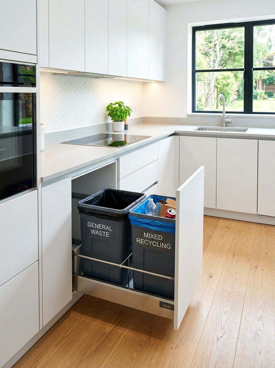 Pull Out Waste and Recycling Center - 30 catering kitchen ideas