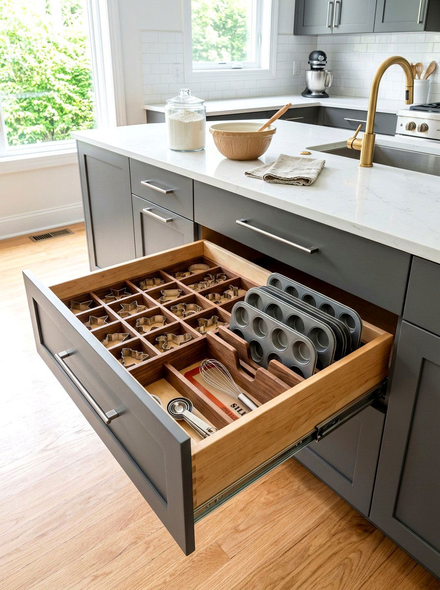 Pull out baking drawer - 30 baking corner ideas