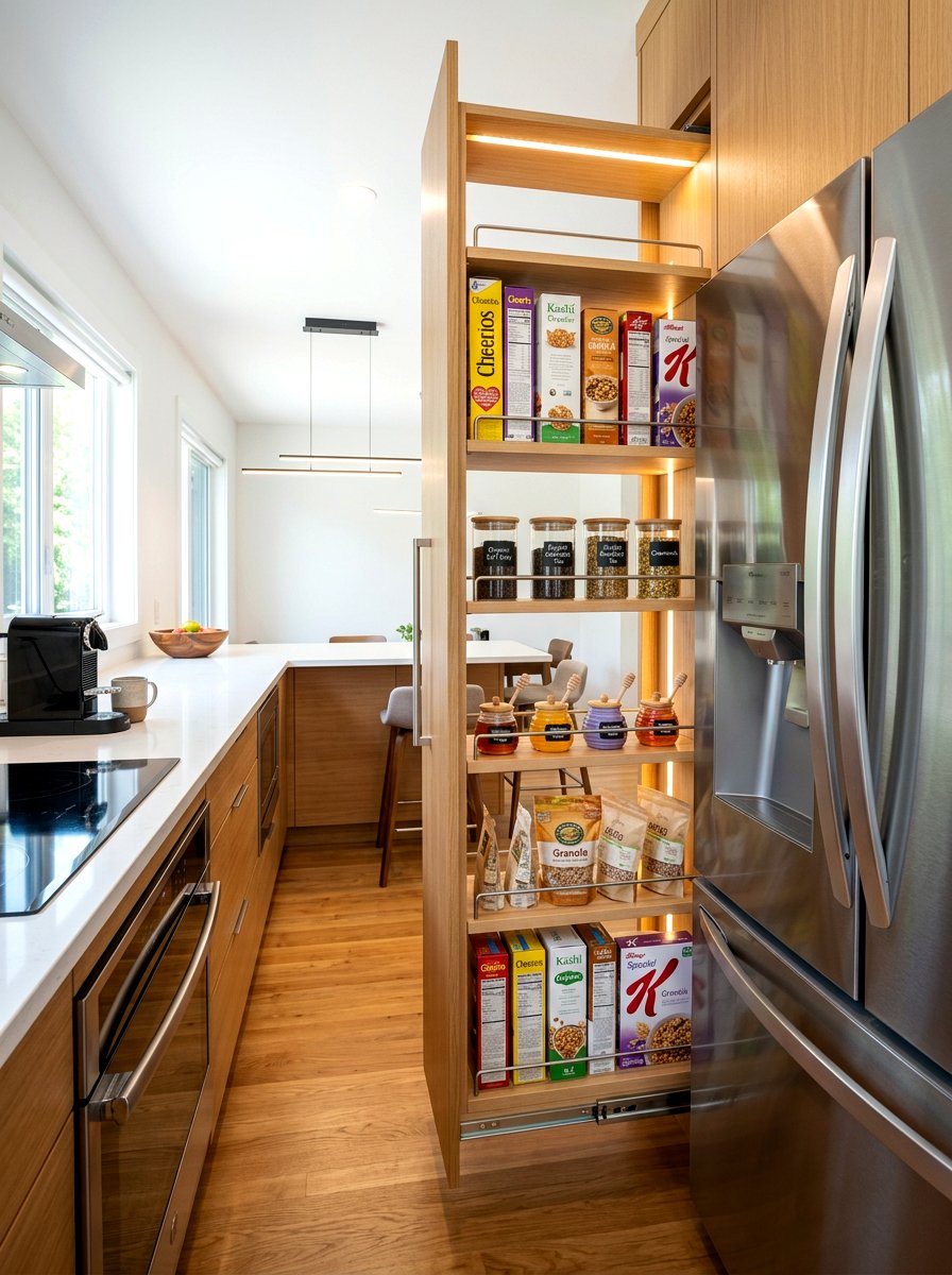 Pull out breakfast pantry - 30 breakfast station cabinet ideas
