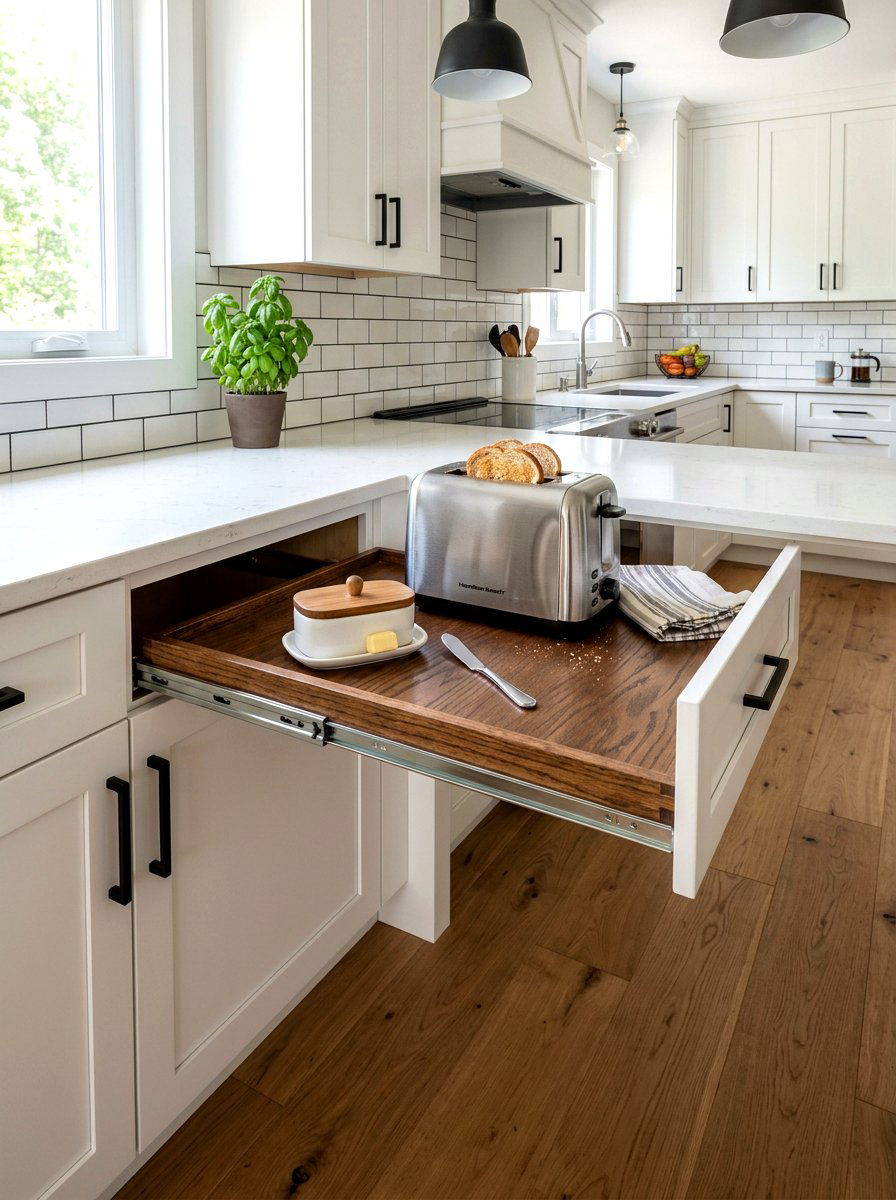 Pull out breakfast tray - 30 breakfast station ideas