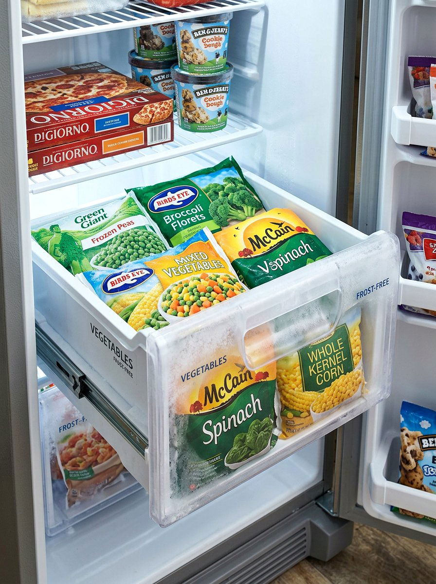 Pull out freezer bin - 30 aesthetic fridge organization ideas