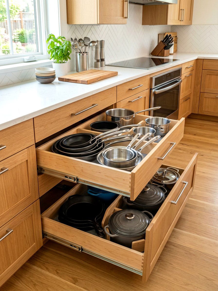 Pull out kitchen storage - 30 condo kitchen ideas