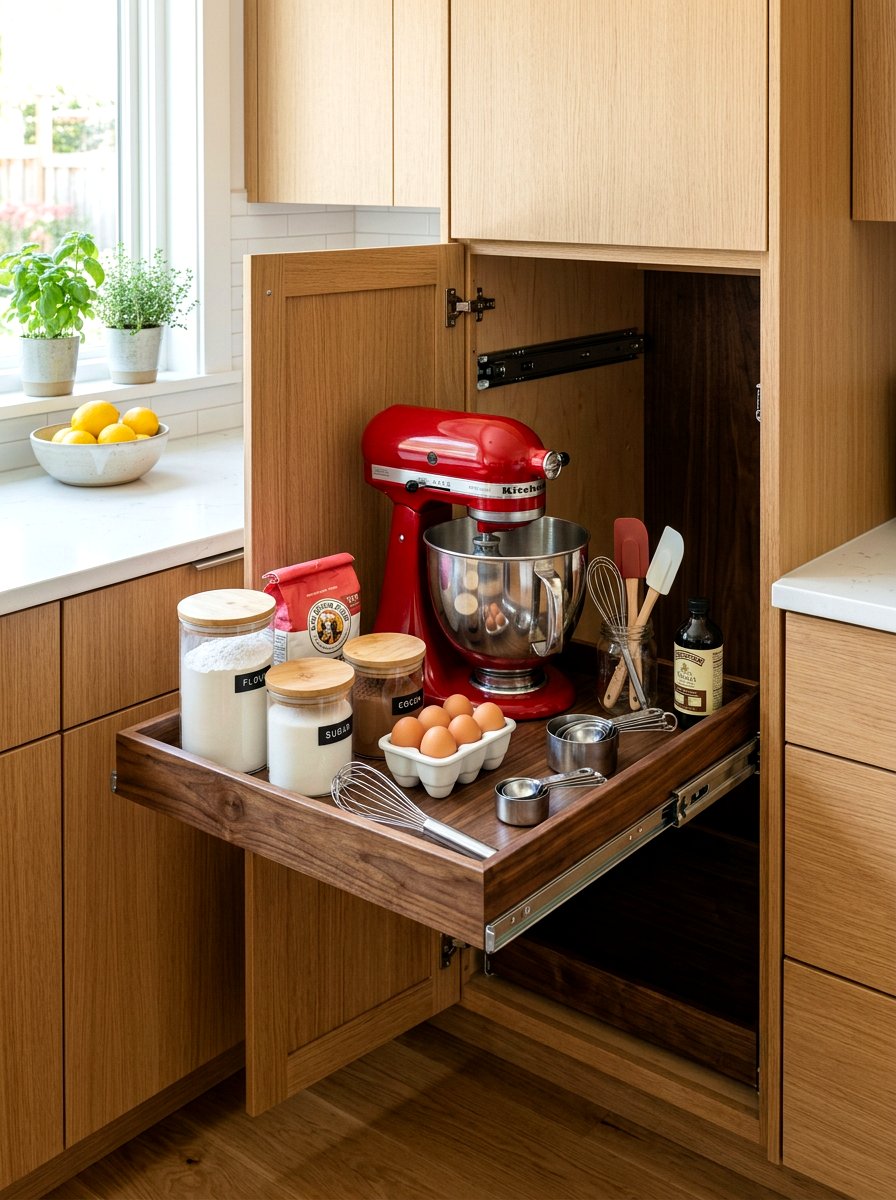Pull out shelf - 30 tiny kitchen open shelf ideas