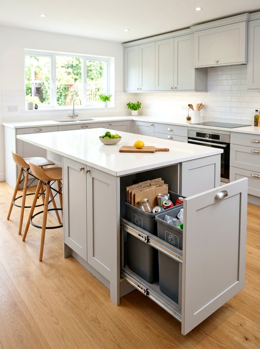 Pull out waste bin - 30 island end cap ideas