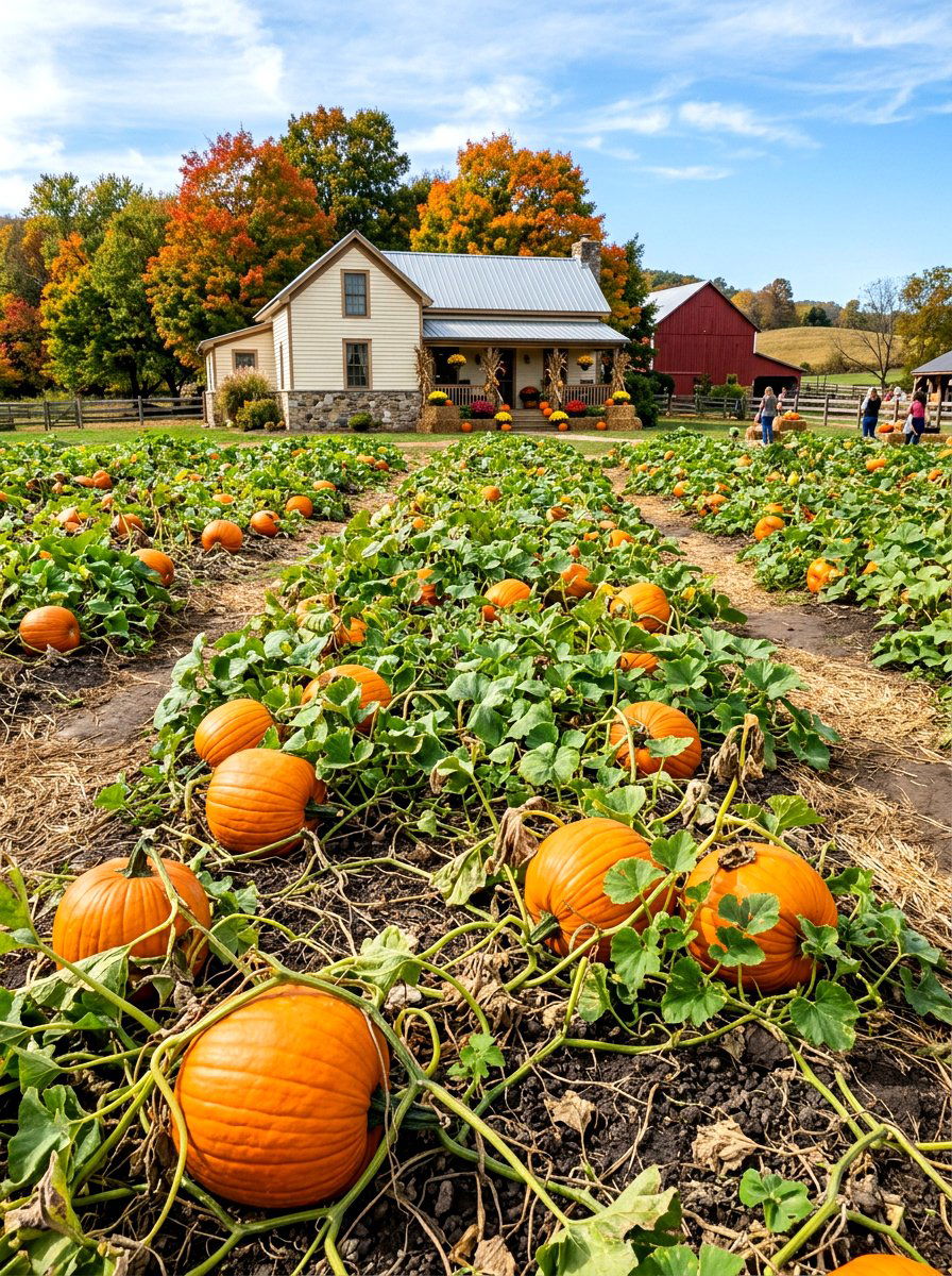 Pumpkin Patch Section - 30 edible entertaining backyard ideas