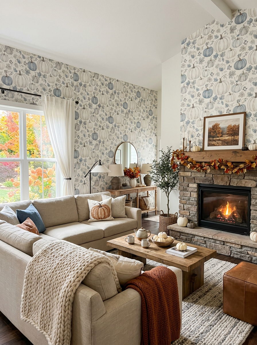 Pumpkin wallpaper - 30 vegetable motif wallpaper ideas