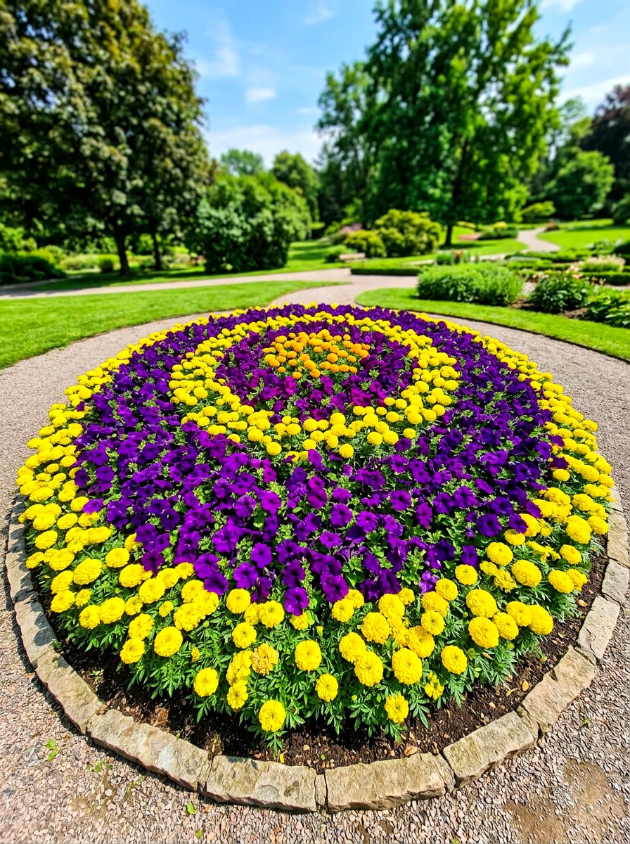 Purple And Yellow Flower Combination - 30 summer annual border ideas