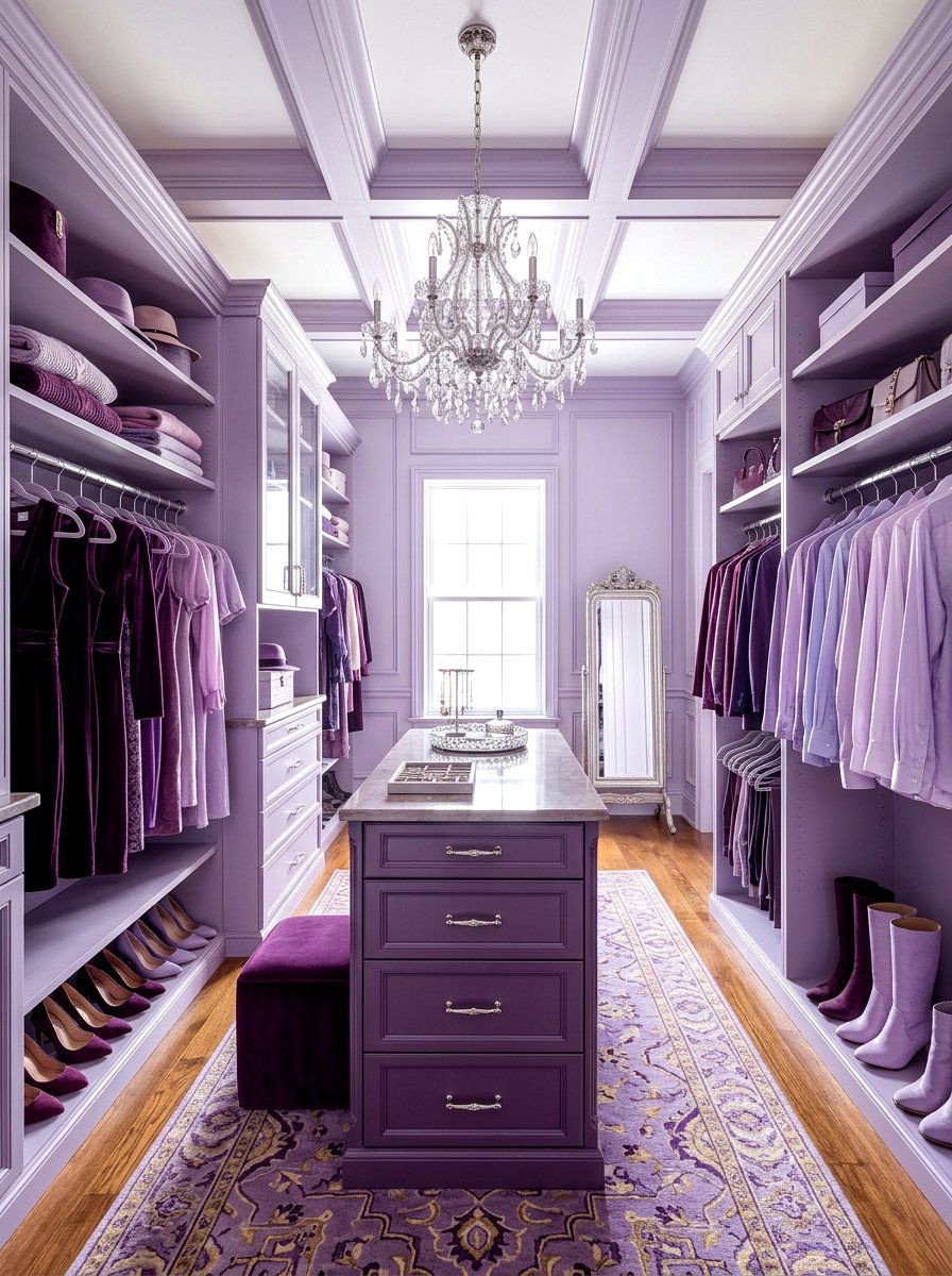 Purple and Lavender Closet - 30 color coordinated closet ideas