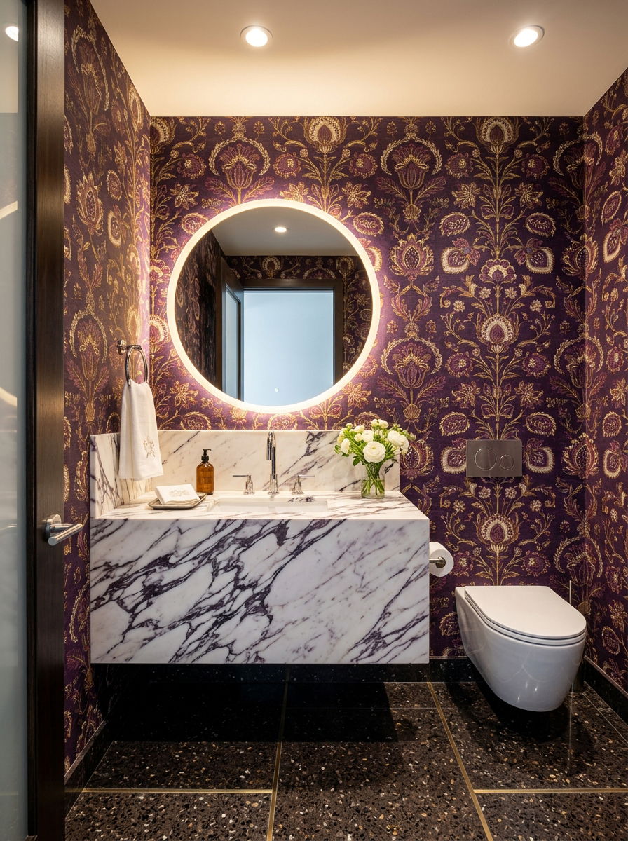 Purple eggplant wallpaper - 30 vegetable motif wallpaper ideas