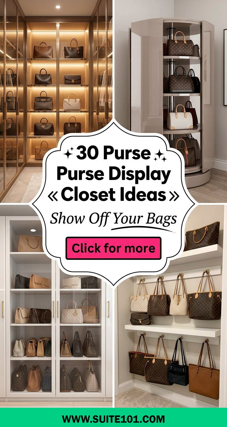 Purse Display Closet Ideas 30 Gorgeous Ways to Show Off Bags - Purse Display Closet Ideas: 30 Gorgeous Ways to Show Off Bags