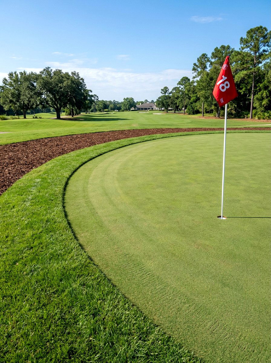 Putting Green With Fringe Grass - 30 backyard putting green ideas