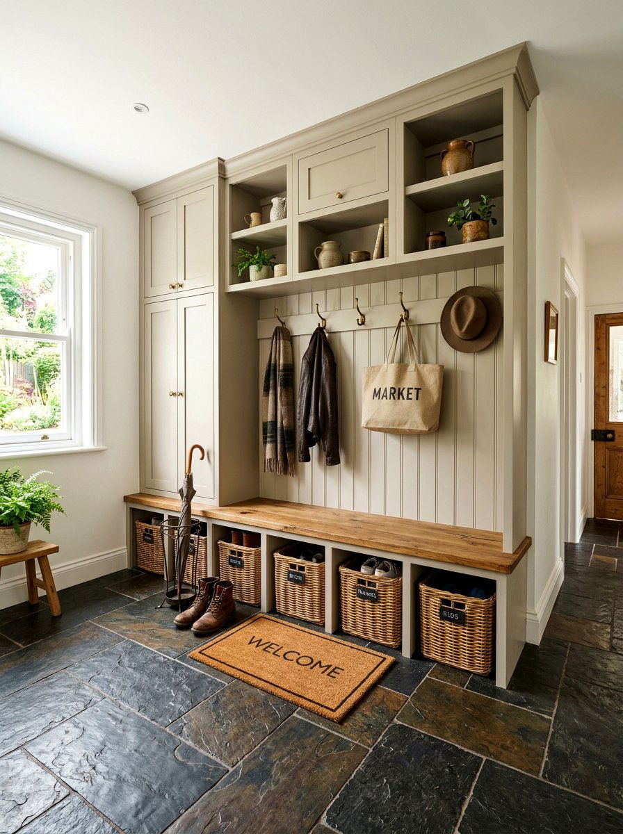Putty Color Mudroom Cabinets - 30 putty color wall ideas