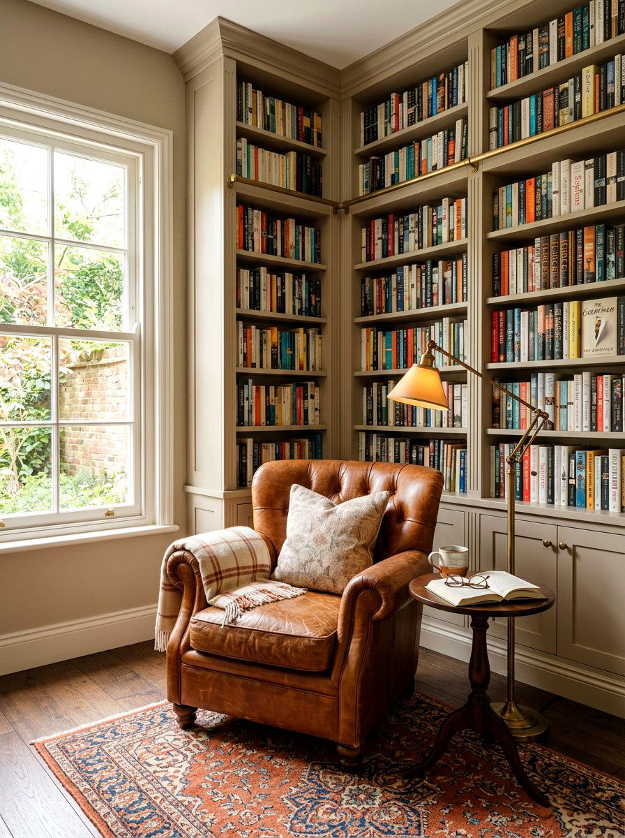 Putty Color Reading Nook - 30 putty color wall ideas