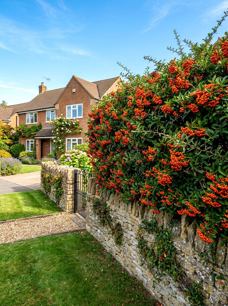 Pyracantha Security Hedge - 30 house front hedge ideas