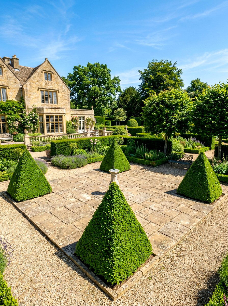 Pyramid Topiary - 30 boxwood garden ideas