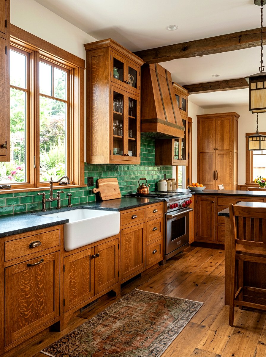 Quarter sawn oak kitchen cabinets - 30 oak kitchen cabinet ideas
