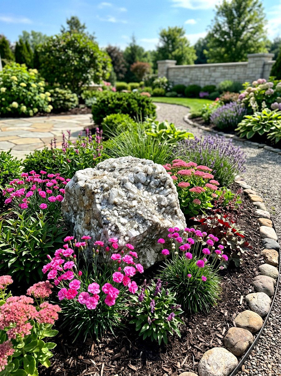 Quartzite Garden Stone - 30 stepping pad lawn ideas