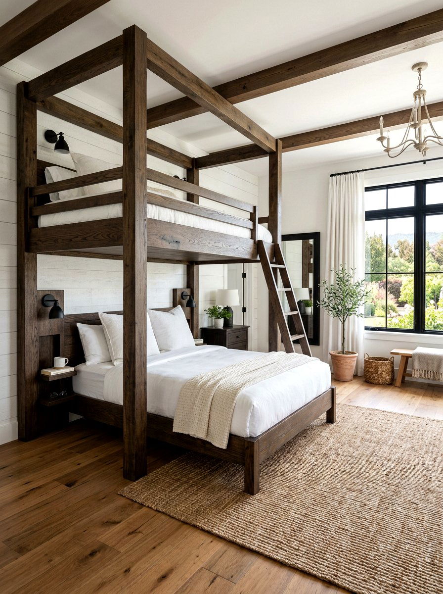 Queen Over Queen Bunk Bed - 30 bunk room ideas