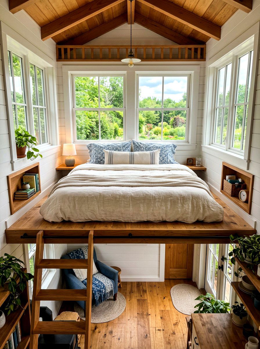 Queen Size Tiny House Loft - 30 tiny house loft bed ideas