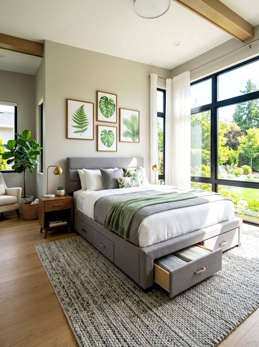 Queen Storage Bed - 30 storage bed apartment ideas