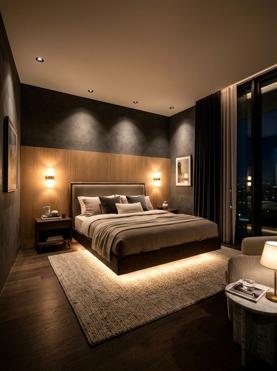 Quiet Luxury Architectural Lighting Bedroom - 30 quiet luxury bedroom ideas