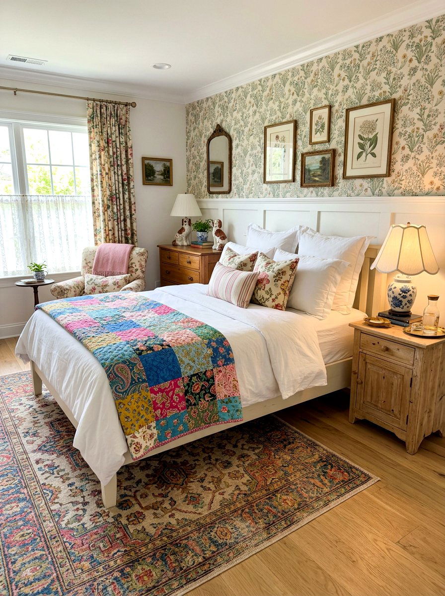 Quilted Bedspread Look - 30 grandma chic decor ideas